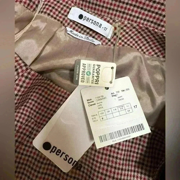 NEW Persona By Marina Rinaldi Cammino Plaid Houndstooth Pencil Skirt | Women’s 8 - Picture 9 of 11